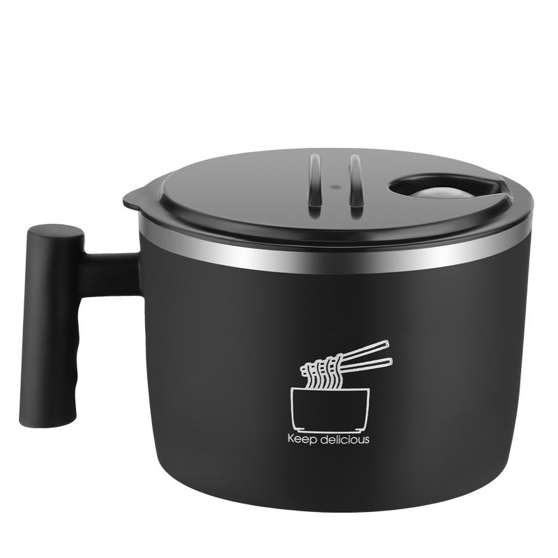 Stainless Steel Instant Noodle Bowl Sealed Portable Student
